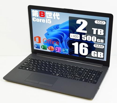 yςݕiz250 G7 / 8 Core i5 8265U / 16GB / SSD 2TB + HDD 500GB / MS Office 2019 / Windows 11 / WebJ/Wi-Fi/Bluetooth/eL[/HD 1
