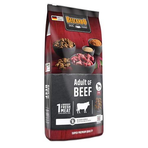 BELCANDO Adult GF Beef [12,5 kg] getreidefreies Hundefutter | Trockenfutter ohne Getreide mit Rind | Alleinfuttermittel für ausgewachsene Hunde ab 1 Jahr