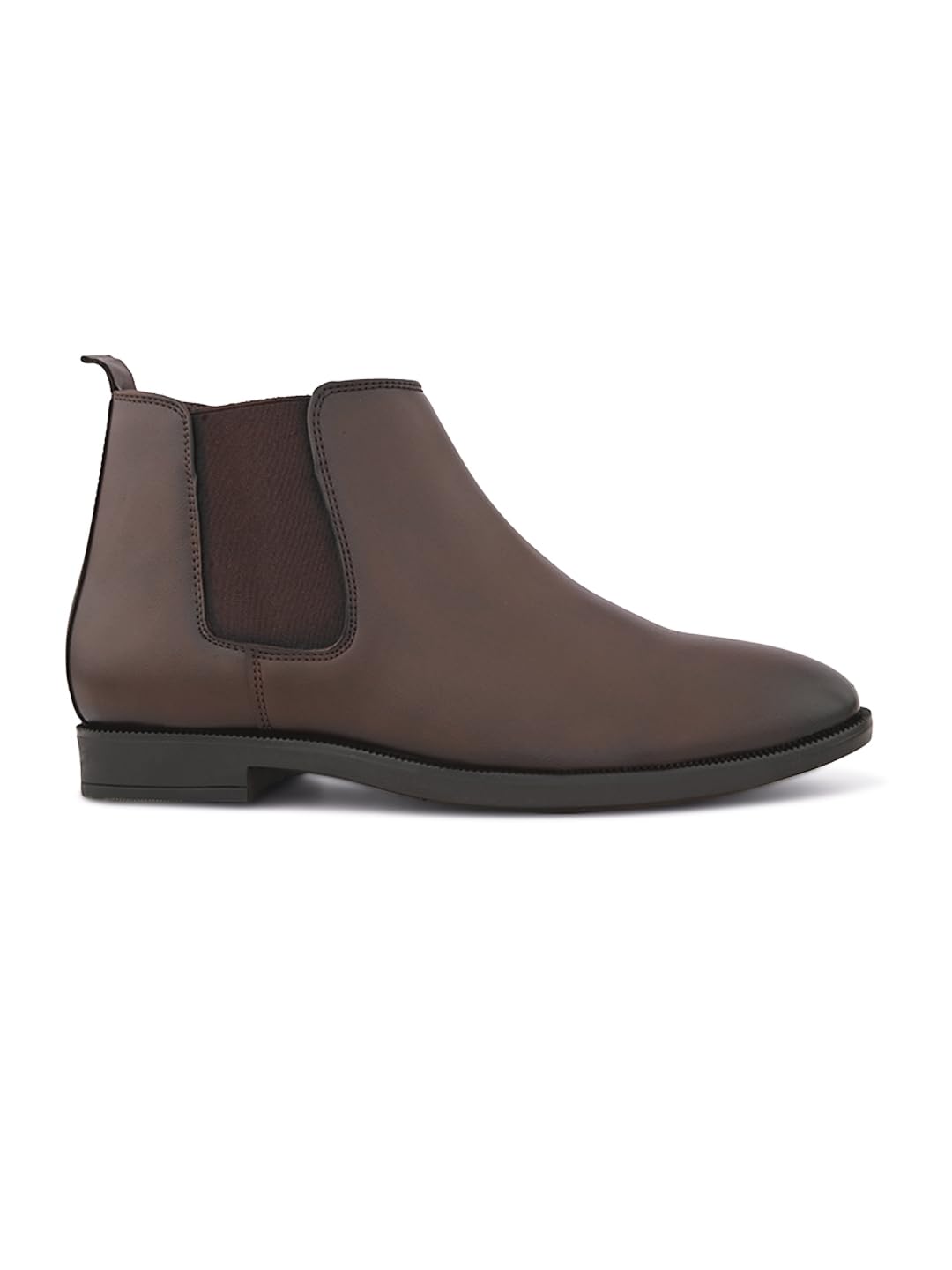 FENTACIA Mens Brown Leather Chelsea Boots for Man - 8 UK 2
