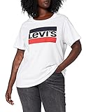 Plus Perfect Tee Levi\'s Plus Size Damen Pl Perfect Tee T-Shirt , Plus Sportswear Logo White, 1X