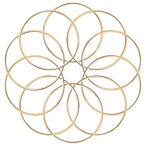 20 Pcs 2 Inch Metal Rings for Craft Gold Hoops Floral Macrame Hoops Rings for DIY Crafts Macrame Dream Catchers Supplies(Gold,2 Inch)