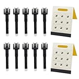 INNAL 10 Pièces Tiges de Rechange pour Briquet Clipper 4.3 x 1 cm + 2 Paquets de Pierre a Briquet (18 pièces au Total) 2.3 x 5 mm Rechange pour Briquets Clipper