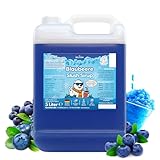 Belissia Slush Eis Sirup 5L Konzentrat | Blaubeer Geschmack | sehr ergiebig in knalligen Farben (1:5) für bis zu 30L | Glycerin frei – für Slush-Eis - Maschinen & Wassereis