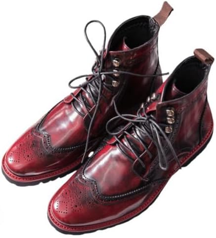 Men's Boots, Motorcycle Men's Boots Fashion Men's Mid-Cut Boots.Knight Boots.Riding Boots