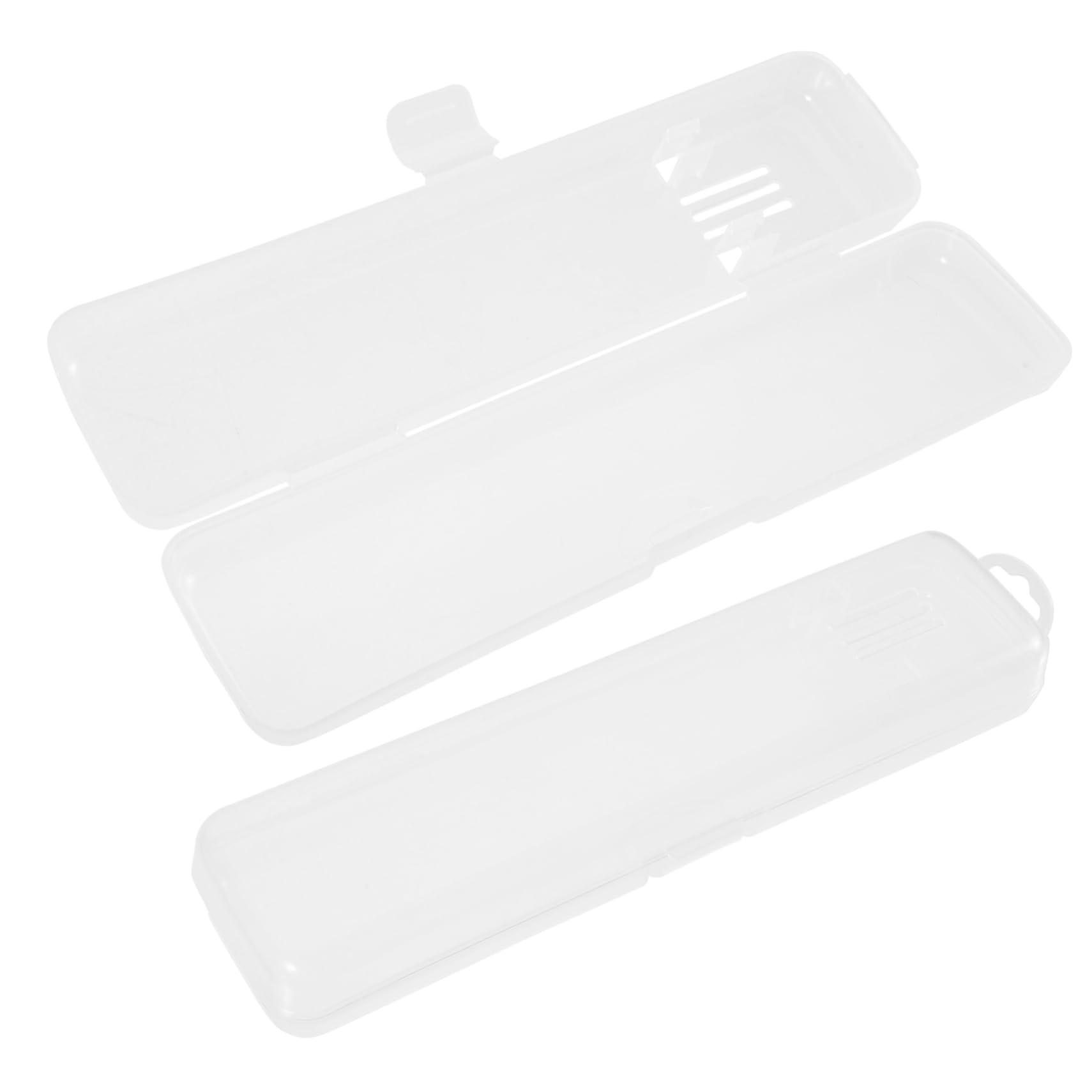 GOOHOCHY 2Pcs Portable Toothbrush Case Transparent Travel Toothbrush Holder Lightweight Toothbrush Protector Cover for Home Travel Use for Toothbrush Toothpaste Storage