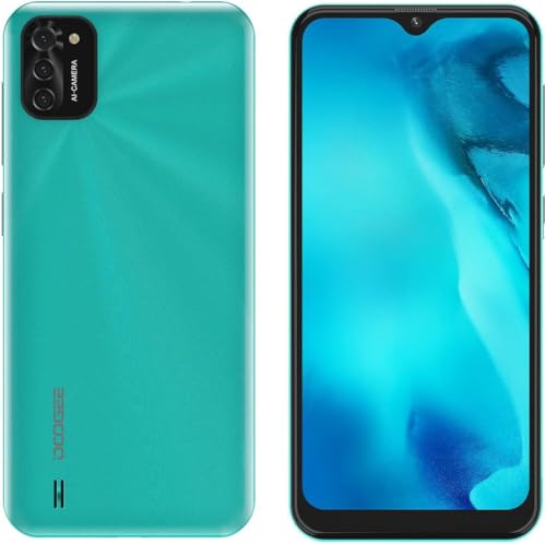 DOOGEE Dual SIM Mobile Phone X93, Waterdrop 6.1 inch Full Screen Smartphone Unlocked, Android 10 Quad-core 2GB RAM 16GB ROM, 5MP Selfie, 8MP Triple Camera, GPS,Face Unlock 4350mAh Battery - Green