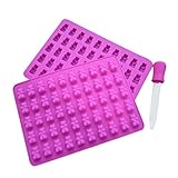 Dinglong Moule De Bonbons, Mignon Gummy Ours 50 Cavité Silicone Plateau Faire Chocolat Bo...