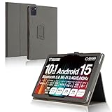 For 山善 タブレット 10.1インチ ケース スタンド 機能 角度調整 上質PUレザー キズ防止 軽量 カバー 全面保護 タブレット用アクセサリー Mosasa 山善(YAMAZEN) QA15 専用 スマートカバー （ブラック）