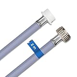 ✅ Eine Seite Metallverschraubung. Einfacher Anschluss des Verlängerungsschlauchs an fest installierten Schlauch von Wasch- oder Spülmaschine