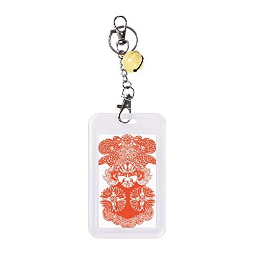 Masque de l'opéra de Pékin rouge pour carte de crédit : sticker de haute précision
