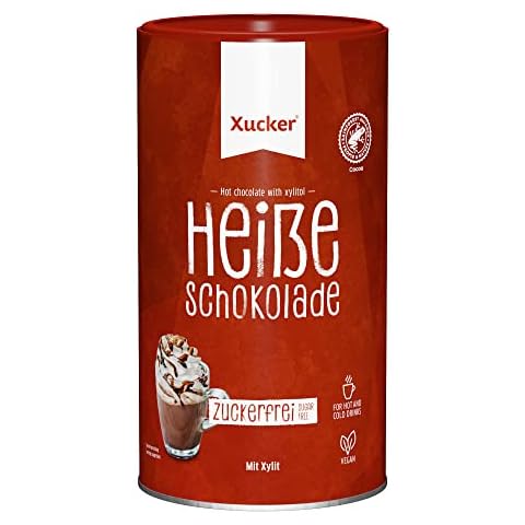 Xucker Heiße Schokolade ohne Zucker - Leckere Trink-Schokolade mit Xylitol Birkenzucker I Zuckerfreie Schokolade zum Trinken I heiß oder kalt genießbar I vegan und ohne Gentechnik Cover