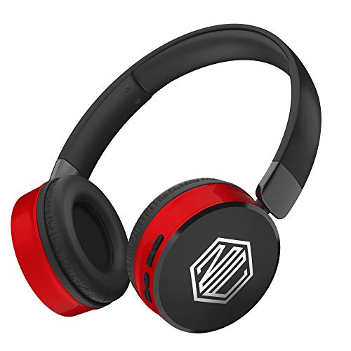 Image of Nu Republic Dubstep Wireless Headphones with Mic (Red and Black)