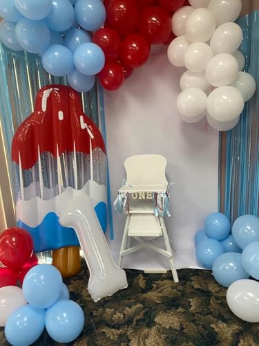 Image of Number Balloons 1 Balloon White for 1st Birthday Party Decorations, 40 inch | Saturated Color, Large 40 inch, With Inflation Straw & Hanging Hole, Great for Bridal Party, Wedding, Thanksgiving, Christmas