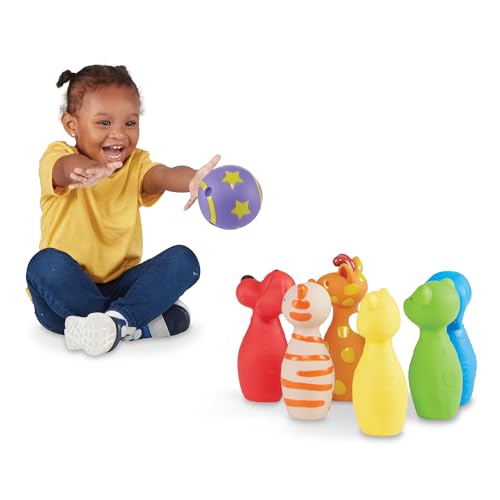 Melissa & Doug Animal Bowling Friends Soft Plastic 7-Piece Play Set - image 9