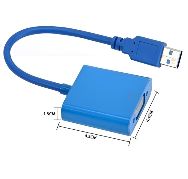 Image of USB 3.0 to VGA Interface Adapter ; USB3.0 to 15 Pin VGA Female Converter Adaptor