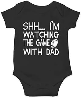 AW Fashions Shh... I'm Watching The Game With Dad Funny Cute One-Piece Infant Baby Bodysuit