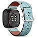 CJBROES Replacement Leather Watch Band, Compatible with Fitbit Versa 3 and Fitbit Sense of Wristband Bracelet Accessory - Sailing-Ships-Whales