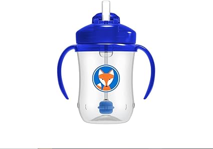 Dr Brown S Baby First Gobelet Avec Paille Bleu 270 Ml Tc Amazon Fr Bebe Et Puericulture