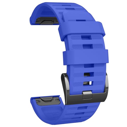 Mugust Correa para Garmin Fenix 5/6 pro/7 Mujer Hombre,22mm Silicona Pulseras para Garmin Fenix 5 Plus/6/7 Pro, Instinct/2, Forerunner 935/945,Approach S60/S62, Epix 2(AzulOscuro)