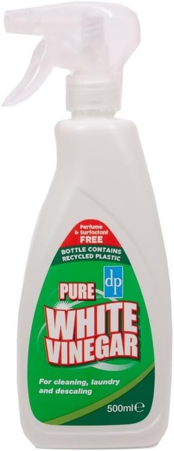 500ml White Vinegar Cleaning Trigger Spray Head, White vinegar for Cleaning Distilled White Vinegar for Cleaning Spray Bottle for Glass, Oven and Window Cleaning (Pack of 1)