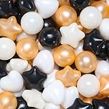 STARBOLO Star Ball Pit Balls for Toddlers - 50 100 200 500 Pack BPA Free Crush Proof Plastic Balls for Ball Pit, Gift for Kids Toddlers Birthday Christmas Decor Giant Friendship Banner Props