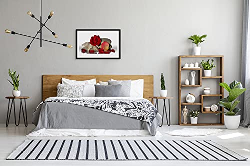 Affiche encadrée 60x40 cm avec cadre en MDF noir pour salon moderne