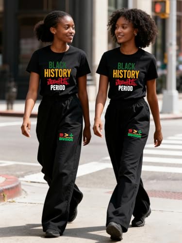 Image of Black History Pajamas, Graphic Matching Sets for Women, Magic Afro American Natural Hair Vintage Melanin T-Shirts and Pants