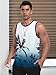 Bupekbee Mens Graphic Tank Tops Sleeveless Workout Gym Shirts Beach Hawaiian Coconut Tree Patriotic Style T-Shirt