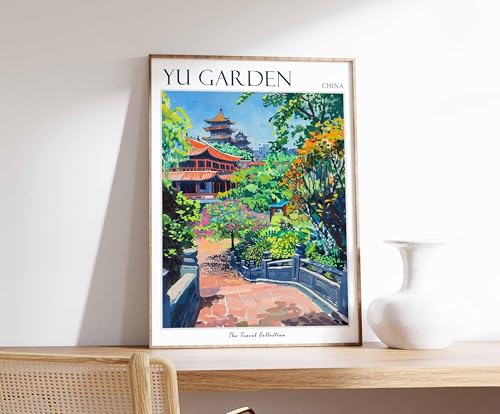Yu Garden Poster, China Travel Print, Chinese Decor Asia Travel Poster Asian Wall Art Yu Garden Photo Wall Print China Art Chinese Decor,135
