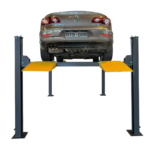 ‎KT-4H850 Four Post Lift Car Truck Parking Hoist with Casters 8500Lbs Lifting Capacity Portable Storage Service Home Parking Lift
