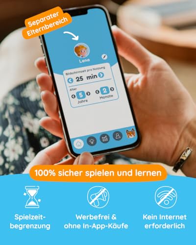 Edurino Figur Robin Zahlen & Mengen ab 4 Jahren - Stufe 1 inkl. App | Innovatives und digitales Lernspiel | Spielerisches Lernen von Zahlen 0-10 | Erstes Rechnen | Geometrische Formen