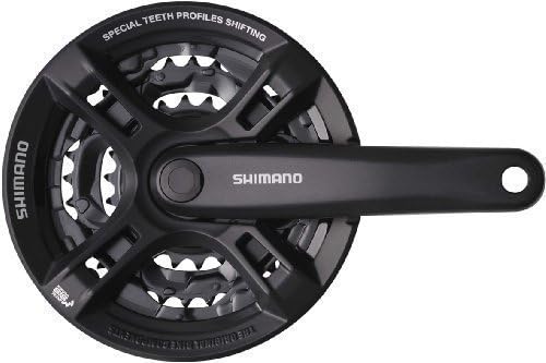 JKSPORTS Shimano FC-M171 Altus Crankset (Black, 175-mm 42/34/24T 6/7/8 Speed)