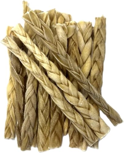 Maltbys Stores 20 Pack Braided Lamb Skin (20x Pieces) 100% Natural Dog Treat Chews [DCP]