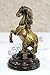 eSplanade Brass Standing Horse Rearing Horse Showpiece Centre Piece Figurine Sculpture - Decorative Items - Home Decor - Golden - 4.5