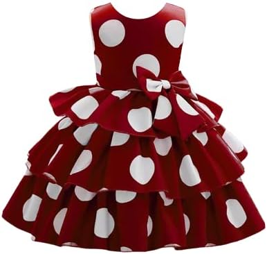 Niren EnterpriseBaby-Girl's Satin Blend A-Line Knee-Length Pink Polka DOT Frock