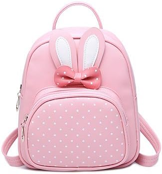 BOAOGOS Kids' Bags Fall/Autumn PU Backpack Bowknot MiniSpot for Office/Career Casual Formal Outdoor Traveling Black Blushing Pink Amethyst Fuchsia,Blushing Pink
