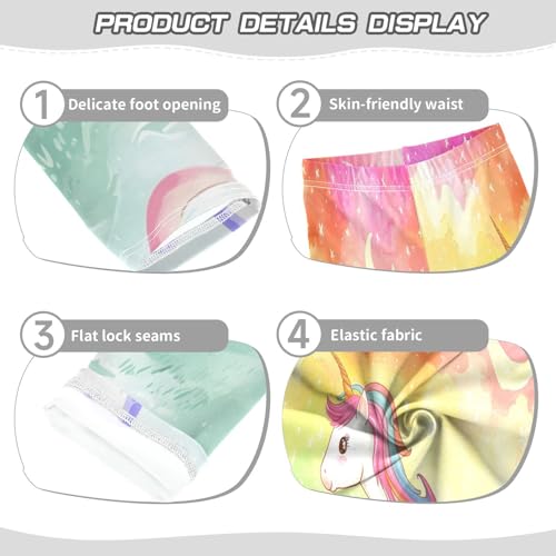 Toddler Girls Leggings Printed Yoga Pants Leggings Rainbow Sky Unicorn for Kids3