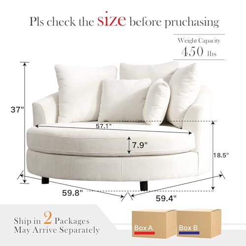 Sillón Plegable Chenille Beige Extra Grande miniatura 2
