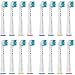 LSQtronics 16 Testine di Spazzolino da Denti di Sostituzione Compatibili per lo Spazzolino Elettrico Braun Oral-B, Compatibile per Braun Oral-B Precision Clean