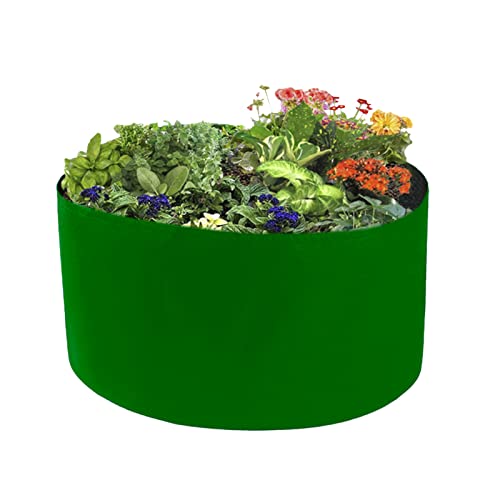 FGYZYP Sacchi da coltivazione in tessuto non tessuto da 100 galloni, vaso da fiori in tessuto di feltro resistente, contenitore rotondo ispessito da giardino rialzato per ortaggi, alberi da frutto,
