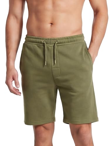 Love My Fashions® Men Running Shorts Gym Training Summer Fleece Gym Workout Sports Short for Men UK Light Khaki