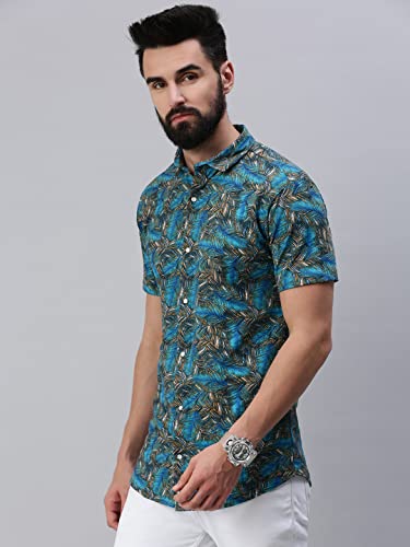 Image of RodZen Men's Pure Cotton Half Sleeve All Over Printed Regular Fit Casual Shirt