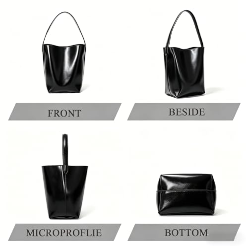 Bolso tipo cubo para mujer, bolso pequeño de mano con acabado brillante en poliuretano, ideal para trabajo, viaje y uso diario miniatura 7