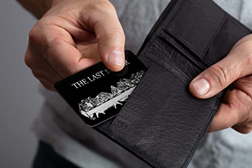 "The Last Supper" Engraved Wallet Card Insert – Light and Stiff Engraved Metal Card Gift – Carry a Blessing With You – Perfect Gift For Loved One4
