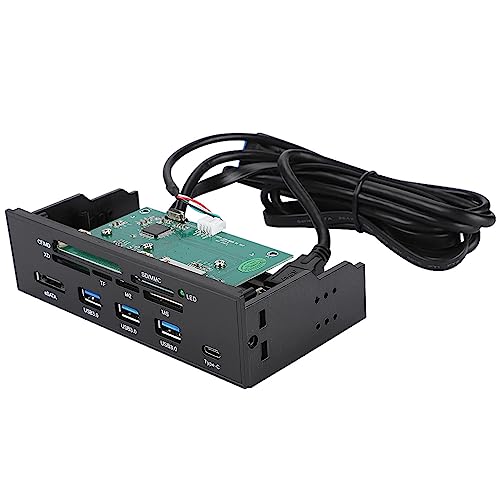 Internal Card Reader Dashboard, Dashboard Pc Front Panel 5.25 Inches Multifunction Internal Card Reader Dashboard with High Speed Front USB 3.0 Interface Pc Dashboard Reader for