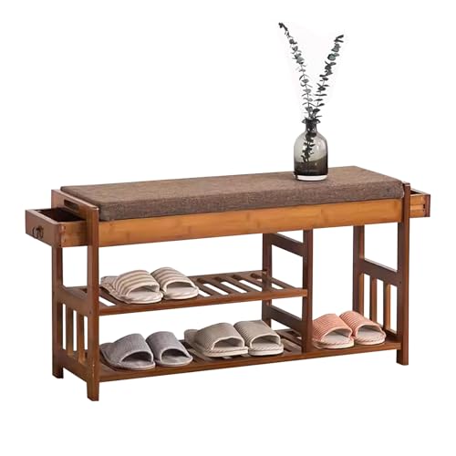 Banc de couloir en bois de 90 cm pour organiser vos chaussures avec style