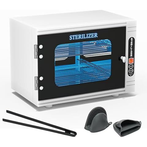 Yofuly Sterilizer for Esthetician, 12L Large Sterilizer for Nail Tools, Multi-Functional Nail Cleaning Box, Large Capacity Cleaning Cabinet for Home Use, Barbers, Beauty Salons, and Spas Cover