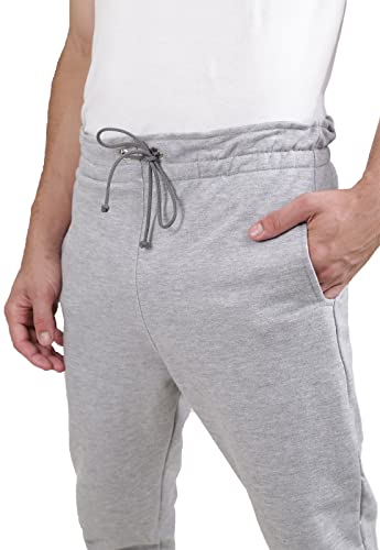 Calça Moletom Normal Swag Jogger Masculina Top Básic (Cinza-Claro, G)