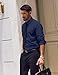 COOFANDY Mens Long Sleeve Casual Button Down Shirts Regular Fit Stretch Dress Shirt for Mens Fashion Navy Blue