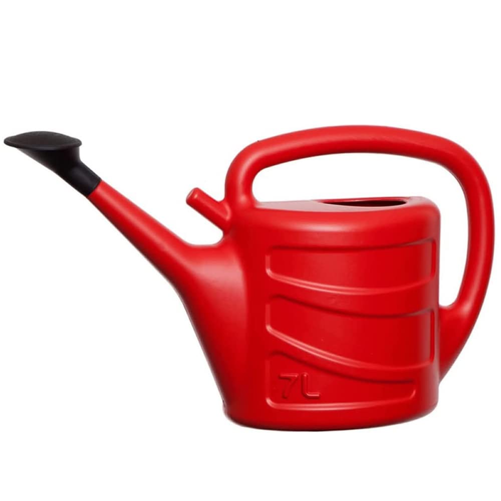 Accurate Red 7L Watering Can - Lightweight, Indoor & Outdoor With Detachable Sprinkler Rose Head